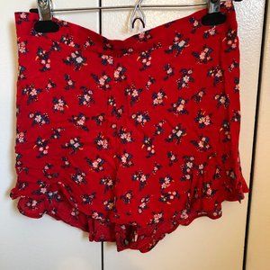 American Eagle Red Floral Set (Shorts)